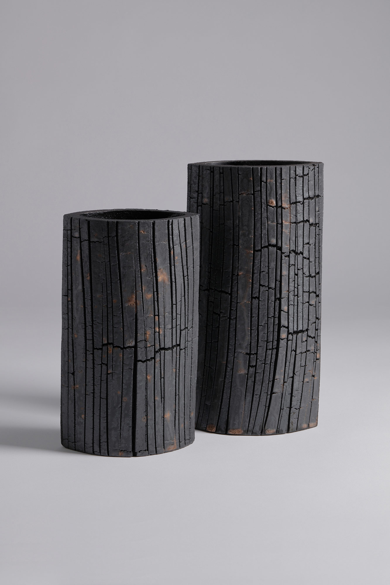vaso di ceramica di Karin Putsch-Grassi fatto con tecnica cut and stretch